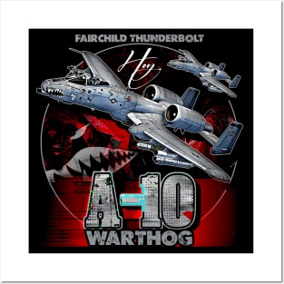 A10 Warthog Fairchild Thunderbolt USAF Fighter Aircraft Posters and Art